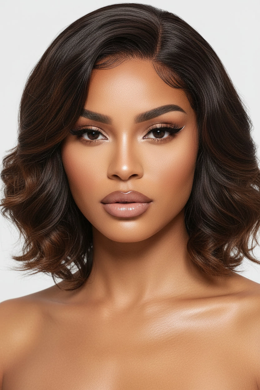 Venus Hair 13×4 Lace Frontal Glueless Human Hair Wig – Body Wave, 12 Inch