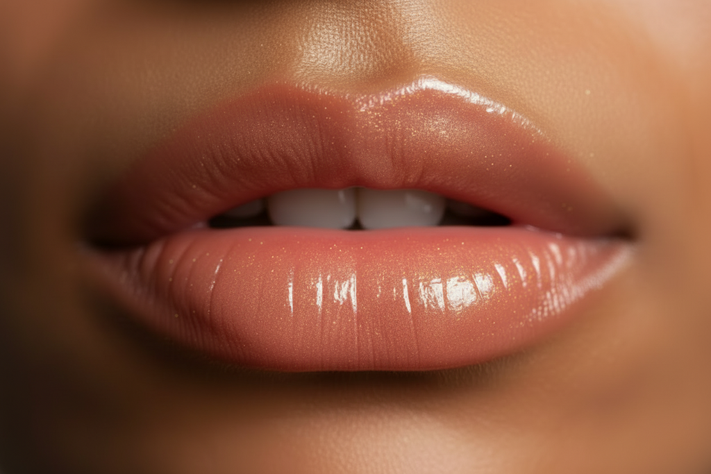 generate lip pic for Georgia peach lip gloss