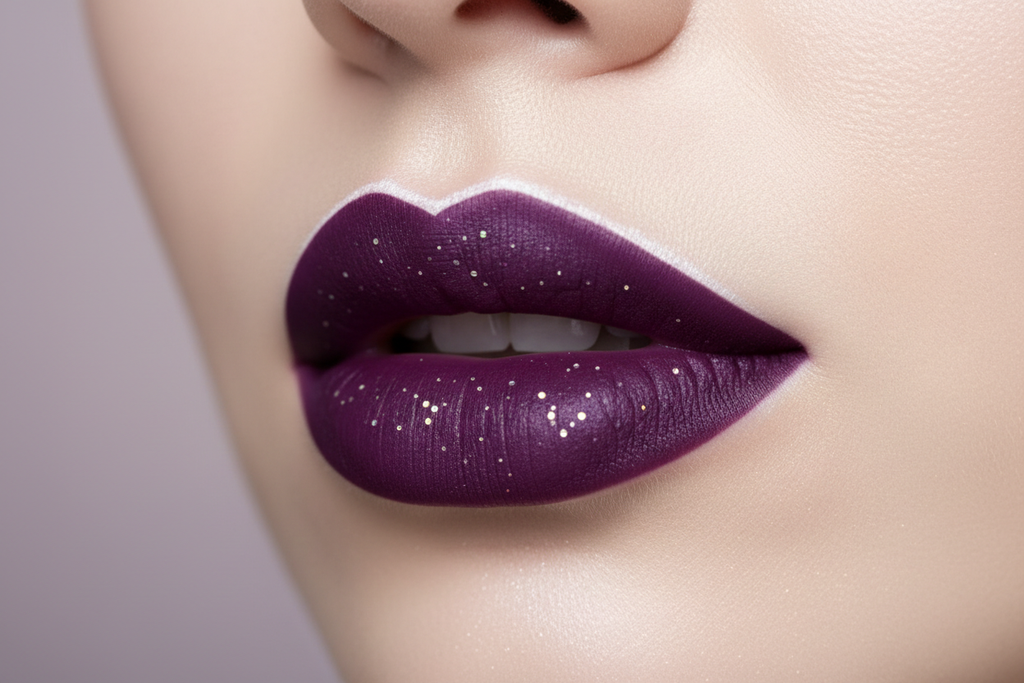 generate purple lip with white skin tone