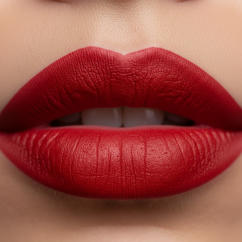 generate red lip for this red matte lipstick