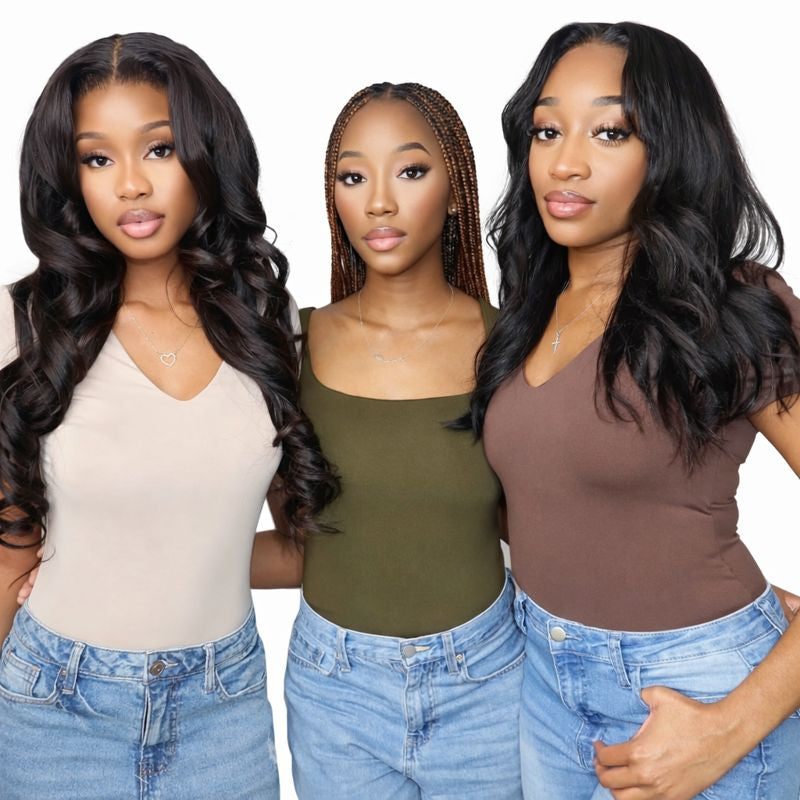 Vie – Basic Casual Solid-Color Bodysuit